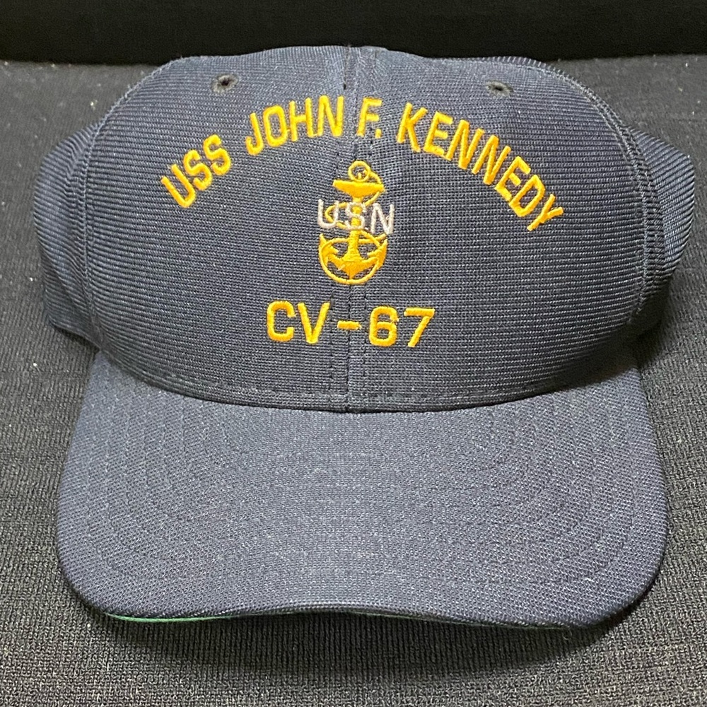 USS John F Kennedy CV-67 Military Hat Snapback Navy Blue USA Made